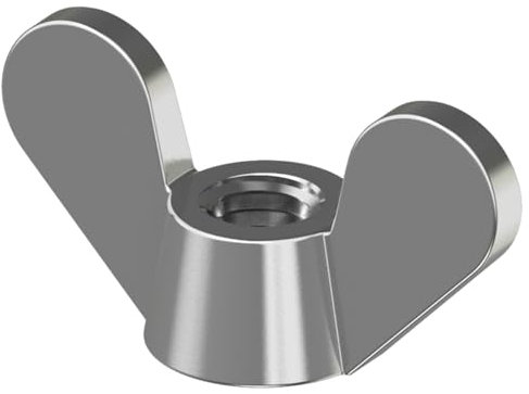 FRANTOS 10 Stück DIN 315 Flügelmuttern M6 - Temperguss verzinkt I Schmetterlingsmuttern, Wing Nut - Hochwertige Flügelmutter (deutsche Form)