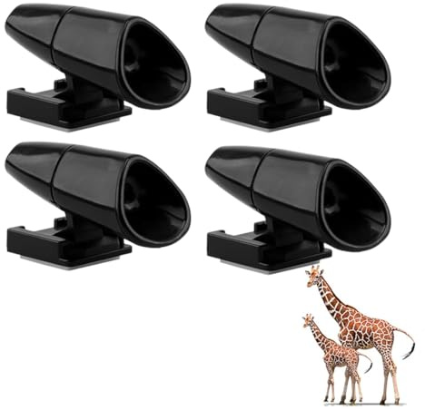 WUSJCOF 4 silbatos de advertencia de ciervos para coches, camiones, motos y autocaravanas: sistema ultrasónico de advertencia de fauna silvestre contra accidentes