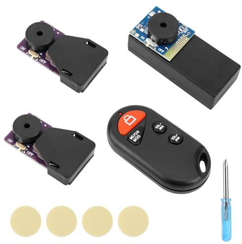 BTFO 2pcs Générateurs Bruits Criquet et Machine à Bruits Ennuyeux Télécommande, 16 Sons Bip Appareil à Farces Accessoires Blague Cachés pour Cadeau Humour Bureau Maison École Voiture (Violet, Bleu)