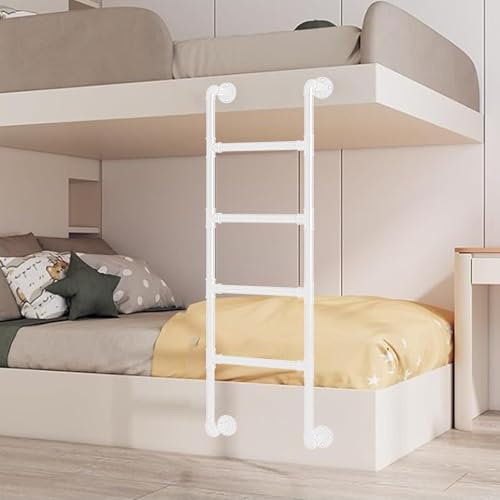 Scaletta regolabile in metallo per letto a castello, 100-177 cm, in ferro battuto, per letti a soppalco, accessorio sicuro per arrampicata per letti alti, design robusto e durevole