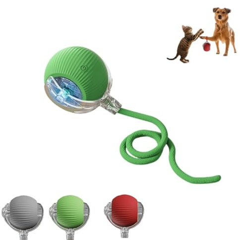 INLANDSIS Lettuce Pets - Giocattolo elettrico interattivo per cani e gatti, giocattolo elettrico a 360°, con rotazione automatica intelligente a 360°, ricaricabile, per gatti e cani da interni