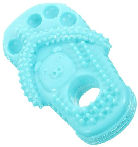TOYANDONA Giocattolo da Mordere per Cani Cuccioli a Forma di Ciabatta in Tpr Resistente per Pulizia Dentale e Allenamento, Colore Blu, per Uso Quotidiano