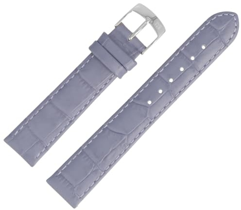 MARBURGER Uhrenarmband 18mm Leder Alligator Prägung Mit Naht - Werkzeug Montage Set 52818