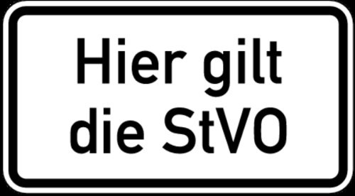 LEMAX® Verkehrszeichen - Hier gilt die StVO, Zusatzzeichen Alu 2 mm, RA1 420x231mm