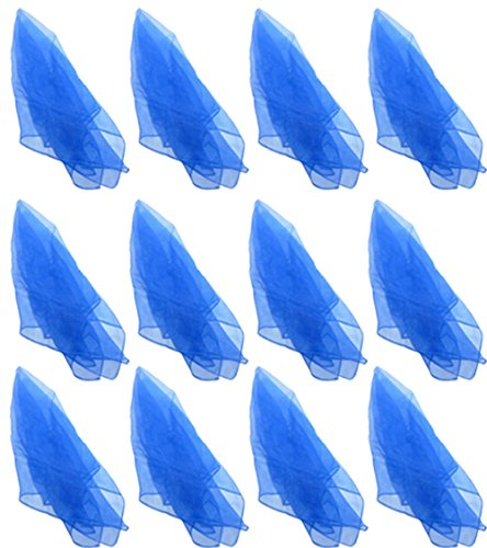 Hoerev Jonglier-Tanzschals 12er-Pack - Mischfarben und einfarbig (ca. 60cm x 60cm),Königlich