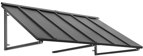 Awntech 6' Houstonian (80-24-36) Standing Seam Metal Fixed Awning | Black