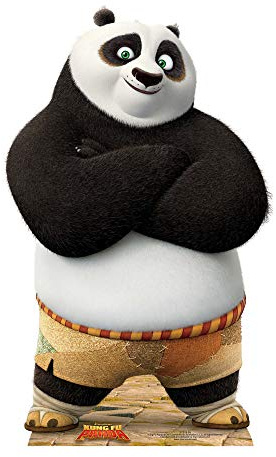 SC918 Po Kung Fu Panda Mini Cardboard Cutout Great for Animal Parties, Fans and Events Height 95cm