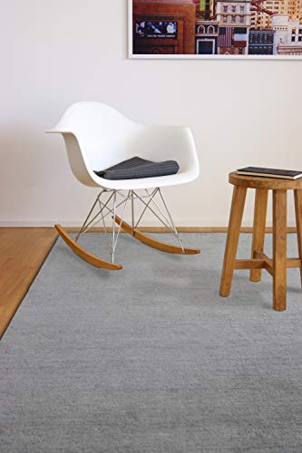 floor factory Gabbeh Teppich Karma grau 120x170 cm - handgefertigt aus 100% Schurwolle