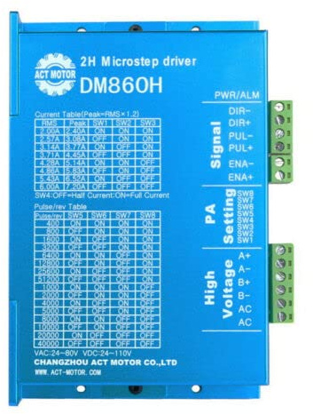 DE-SHIP FREE 1PC Stepper Motor Driver DM860H 7.2A 24-80VAC 24-110VDC Nema34 CNC OEM ACT MOTOR GmbH