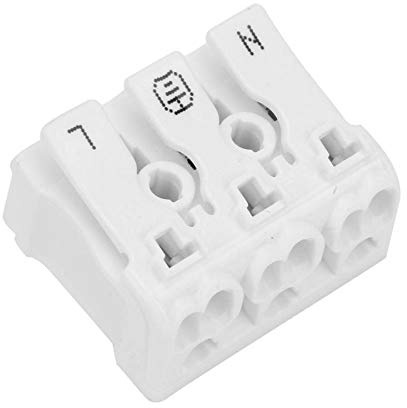 Davitu Terminals - 5Pcs 3-Pin Wire Wiring Connector Cable Terminal Block Luster Terminal Light Clamp