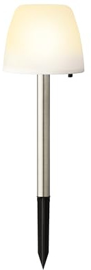 LED Solarleuchte 28cm für außen Garten Balkonkasten Dauerbetrieb 6h warmweiß - Solar Gartenleuchte Gartenstecker Solarstecker Stableuchte Kunststoff