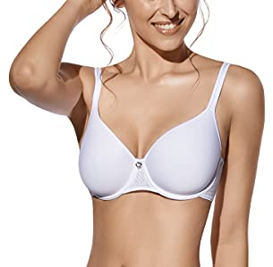 SELENE Reggiseno Fabiola Reggiseno con Ferretto Imbottito Coppa Preformata Totale Traspirazione e Adattabilà Coppa C Spancer (3, Bianco)