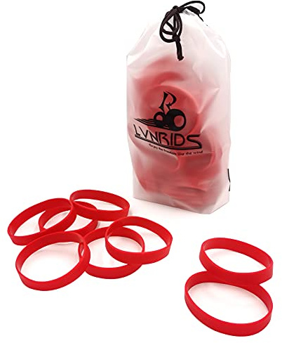 LVNRIDS 100 pcs Red Blank Silicone Wristbands for Adult, Sports Party Rubber Elastic Wristband Wholesale Bulk Bracelet L