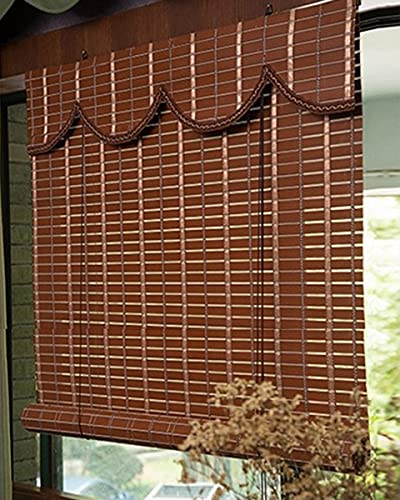 ZH-VBC Bambusrollo Aussenbereich, Wetterfest, Rollo Bambus für Außen, Terrasse und Garten, Balkon, Bambus Raffrollo mit Montage Zubehör, 60cm / 80cm / 100cm / 120cm / 140cm Breit,W140xH210cm
