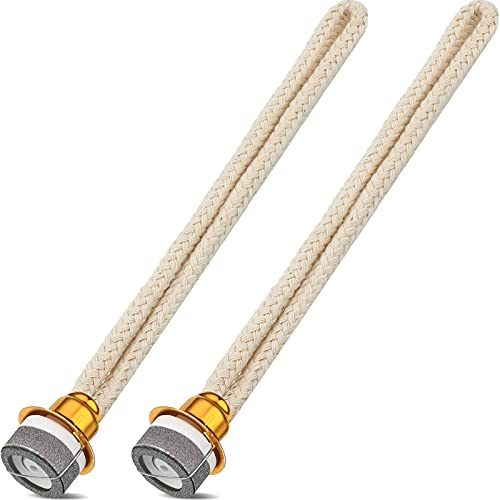 Maitys 2 Mechas de Lámpara de Aceite Reemplazo de Mecha de Lámpara de Aceite de Fragancia Quemador Catalítico de Control de Aire para Difusor Aromaterapia, 6,3 Pulgadas(Oro)