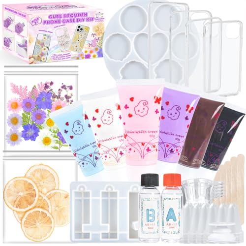 FUNSHOWCASE Decoden - Custodia per telefono in resina epossidica, confezione da 36 pezzi, colore: panna montata