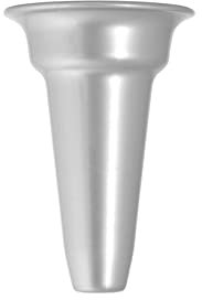 Home 3583826 Vaso Cimitero Per Loculo, Plastica, Argento, 17 cm