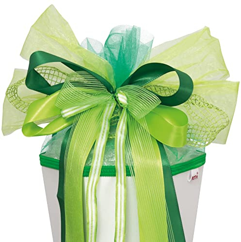 ROTH XXL Schultütenschleife Green Spirit - fertig gebunden ca. 63 x 32 cm - Schulanfang-Schleife