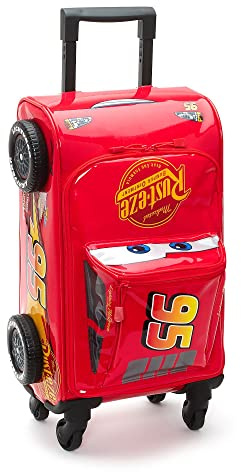 Disney Store Lightning McQueen Offizieller Trolley-Koffer für Kinder Pixar Cars 3, 57 cm, Koffer mit 3D-Design mit aufgedruckten Details und ausziehbarem Griff
