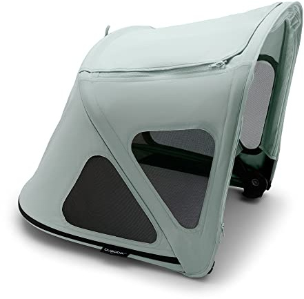 Bugaboo Capota ventilada Fox y Cameleon, extensible para una protección adicional y una protección solar óptima, repelente al agua, Pine Green