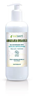 KINÉSANTÉ Gel Cryo Arnica 500 ml – Gel de Massage Effet Froid pour Muscles & Articulations – Arnica, Menthol, Camphre & Réséda – Après l'Effort – Fabriqué en France