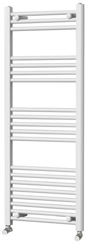 Go Bathrooms Nola Bathroom Towel Rail Heated Bathroom Radiator Wall Mounted Ladder Rail White - 1200mm x 500mm