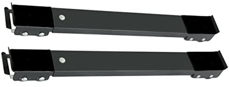 Socle de Machine à Laver à Roulettes, Paire, Noir, 4cm | Acier au Carbone et Pp, Réglage 465-720mm, Verrou Anti-vibration, Deux Pièces Fixes Style Aléatoire