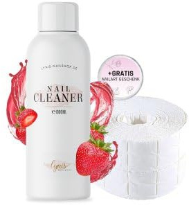 Cleaner für Nägel 1000ml + 1000 Zellstofftupfer Hochwirksamer Nail Cleaner zur Entfernung von Schwitzschicht & Fettfilm, Für UV/LED Gel, Acryl & Polygel, Desinfizierend, Lynis Nailshop.de