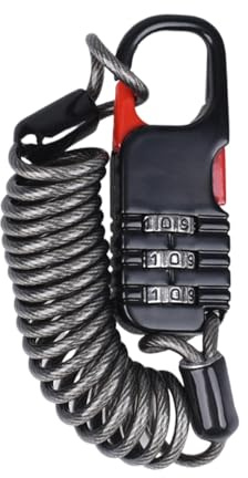 Câble antivol pour scooter | Serrure à combinaison à 3 chiffres, antivol portable rétractable pour bagages, poussette, moto, scooter