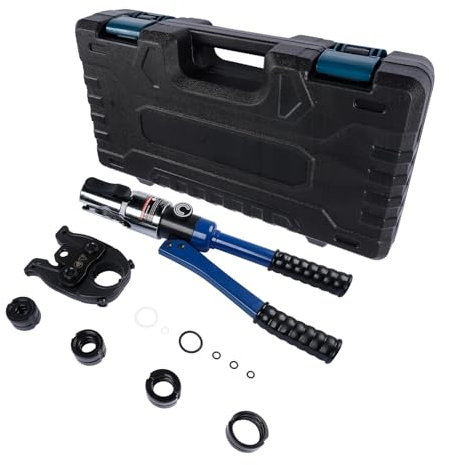 Pince à sertir hydraulique professionnelle avec ensemble d'outils de sertissage à profil U pour des tuyaux de 16 20 25 32 mm - pour tuyaux en cuivre et tuyaux en acier inoxydable