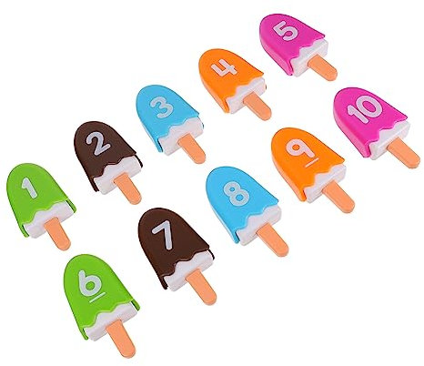 JOINPAYA Juguetes Educativos De Helado Herramienta De Motricidad Aprendizaje De Números y Colores para Interacción Familiar