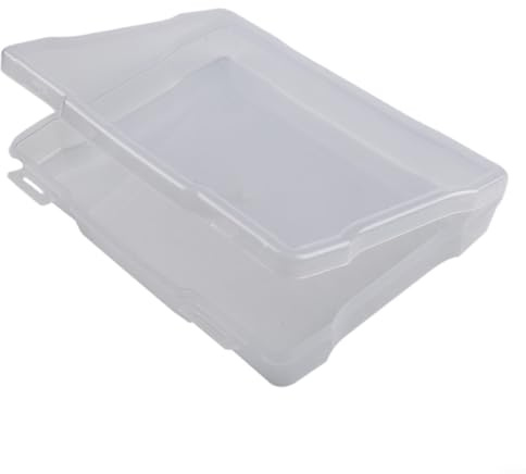 DAZZLEEX Elegante caja organizadora de fotos transparente con 6 recipientes para un almacenamiento seguro (6 piezas)
