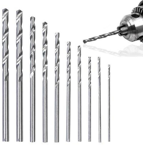 HABNI 10 Pezzi Hss Punte Per Micro Trapano Mini Trapano A Torsione Intaglio Di Fori Punzonatura Per Legno Set Di Punte Da Trapano Piccola Punta Del Legno 0,8 Mm A 3,0 Mm
