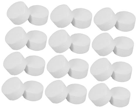 OSALADI 30 piezas Cilindros de Espuma Redonda para Manualidades DIY Discos Blancos de Poliestireno para Esculturas Artísticas Modelado y Decoración