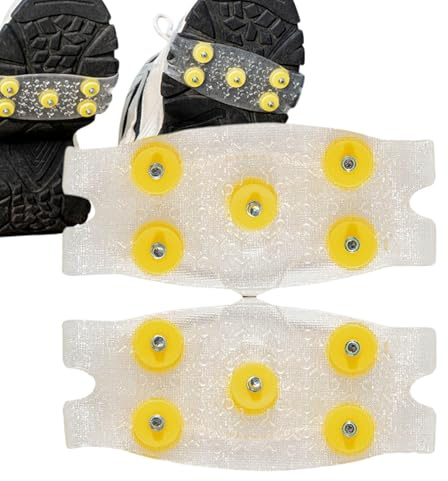 Shoe Ice Grips, Shoe Ice Grips 1 par Anti-Slip TPE fem stålbultar | Winter Ice Snow Spikes Grips för Stövlar Fotvandring Klättring Fiske Utomhus Löpning Isig snö Slaskiga vägar Andra hala