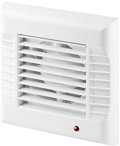 MKK Badlüfter mit automatische Jalousie Lüfter Wandlüfter Ventilator WC Bad Küche Ø 100 mm WM