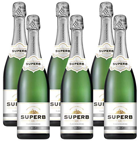 Superb Sekt Brut aus traditioneller Flaschengärung (6 x 0.75 l)