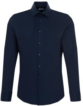 Seidensticker Camicia business da uomo - vestibilità sagomata - no stiro - collo Kent - manica lunga - 100% cotone