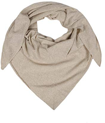 Zwillingsherz Dreieckstuch mit Kaschmir - Hochwertiger Schal im Uni Design für Damen - Halstuch Damenschal - Strick-Waren für Sommer und Winter - 150cm x 120cm - hbg