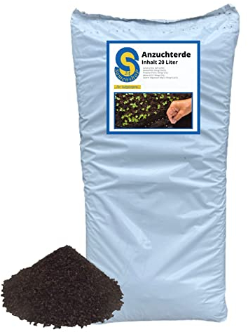 Samenshop24® Anzuchterde (Pikiererde, Aussaaterde) Kräutererde, Hochwertige fein strukturierte Spezialerde in Gärtnerqualität (1x20ltr)