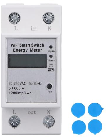 WIFI Smart Energy Meter LCD Display Stromzähler Haushalt 1 Phase 2P Din Rail Energiemonitor Digitalenergiezähler für Tuya ZMAI-90 AC90-250V