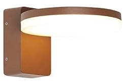Qazqa - Moderne Außen Wandleuchte rostbraun inkl. LED IP54 - Esmee I Außenbeleuchtung - Aluminium Rund - I LED
