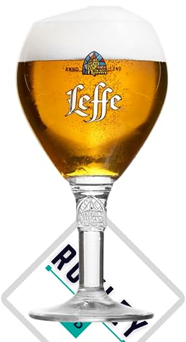 Roxley Leffe Pint X1 - Vaso de cerveza nucleado Lager Alo viene con alfombrilla de cerveza de marca