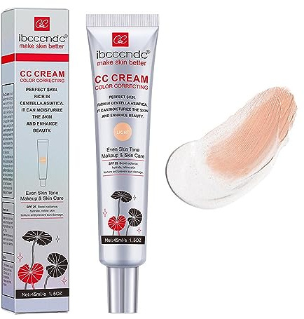 Color Correcting CC Cream with Centella Asiatica - multifunktionell concealerkräm - CC concealerkräm - full täckning - SPF 25 Sunscreen - fuktgivande primer för mogen hud
