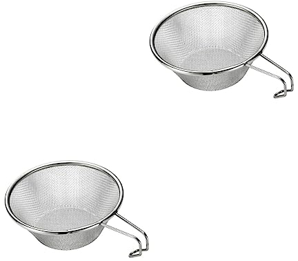 ZzzaNa 3 coladores de red for salsa, gancho for huevos, frutas, útil espumadera for el hogar, colador, colador, soporte for alimentos, verduras, freír, tamices de azúcar, dispositivo de metal, utensil
