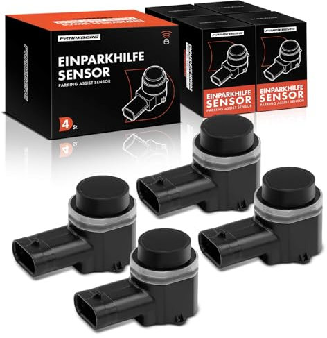 Frankberg 4X Parksensor 3-polig Vorne Hinten Kompatibel mit Golf Plus 521 5M1 1.2L-2.0L 2005-2013 P.a.s.s.a.t 3C2 1.4L-3.6L 2005-2010 A4 8K2 B8 1.8L-3.2L 2007-2015 Replace# 1S0919275