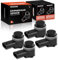 Frankberg 4 sensores de aparcamiento de 3 polos delanteros y traseros compatibles con Golf Plus 521 5M1 1.2L-2.0L 2005-2013 P.a.s.s.a.t 3C2 1.4L-3.6L 2005-2010 A4 8K2 B8 1.8L-3.2L 2007-2007-2010 15