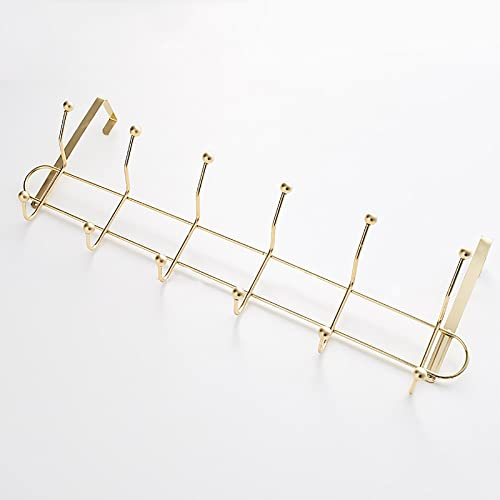 Haken über dem Türaufhänger, Handtuchhalter, Kleiderhaken, Schranktürhaken, Türhaken, Kleiderhaken, 4 Stück Aluminium-Duschhaken, Glastürhaken, freies Loch, Handtuchhalter, Schlüssel-Organizer for Bad