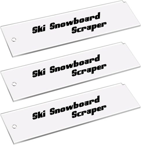 GIONAR 2/3 Stück Skiwachs Abzieher - Ski Abziehklinge - Skiwax Abziehklinge Schärfer Scraper für Alpine Ski Freeride & Snowboard Base Wax der Schutzung