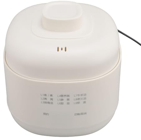 Mini Cuiseur à Ragoût en Céramique 1 L, 200 W, Faitout électrique, Soupe, Bouillie, Cuiseur Anti-brûlure Sèche, Petite Mijoteuse, Cuiseur à Riz, Cuiseur Vapeur avec Minuterie et
